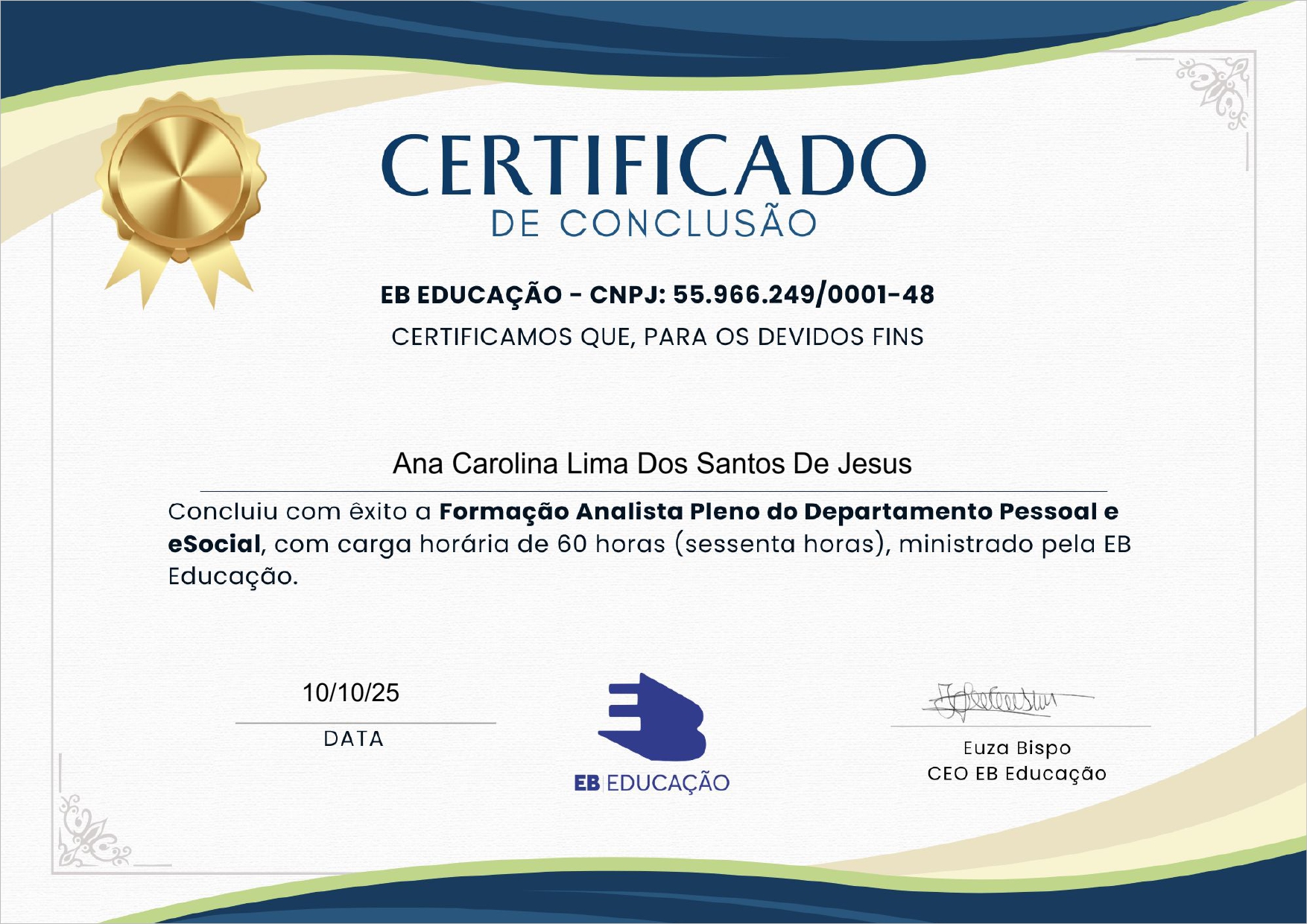 Analista em Departamento Pessoal